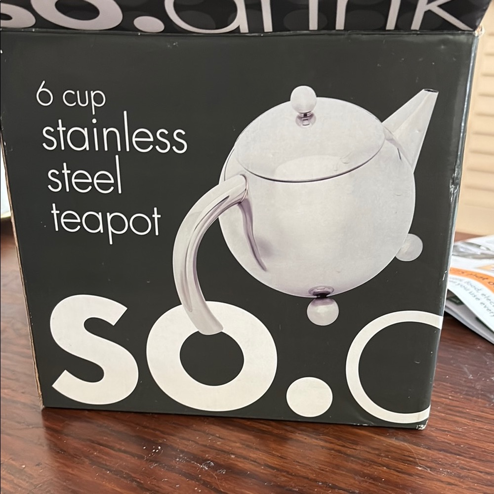 Wiltshire Grey Stainless Steel Teapot